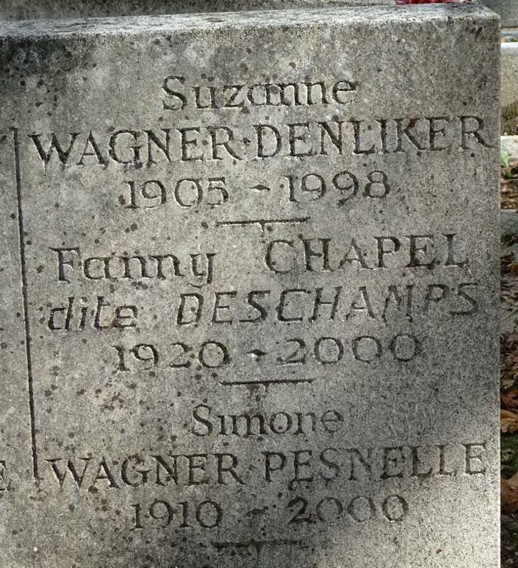 Cimetière du Père Lachaise APPL DESCHAMPS Fanny CHAPEL dite 1920