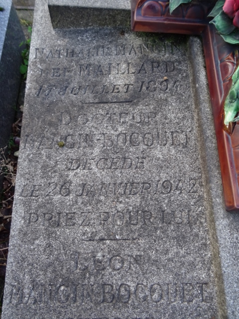 Cimetière du Père Lachaise APPL MANGIN BOCQUET Edouard dit MANGIN